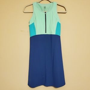 Title Nine Athletic Scuba Dress Blue Green…